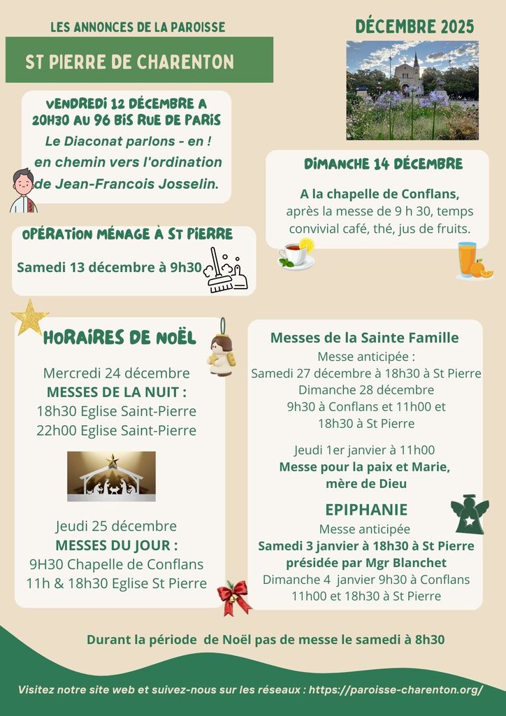 Annonces du mois de Décembre