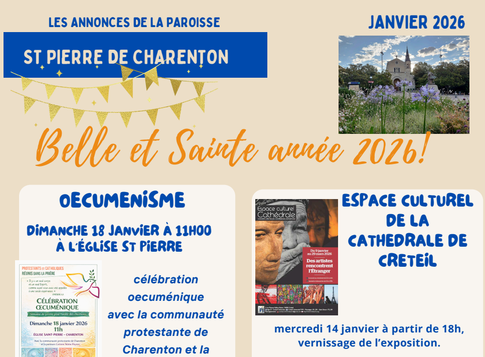 Annonces du mois de Janvier