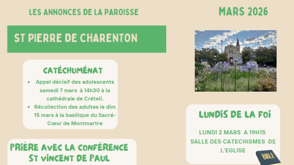 Annonces du mois de mars 2026