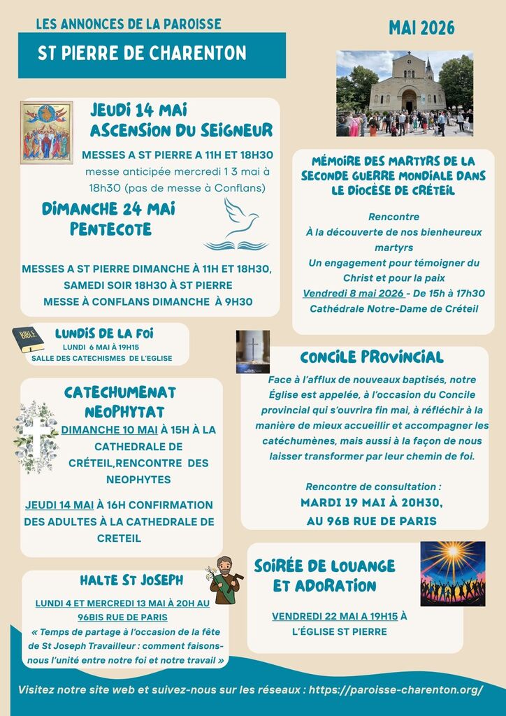 Annonces du moi de Mai