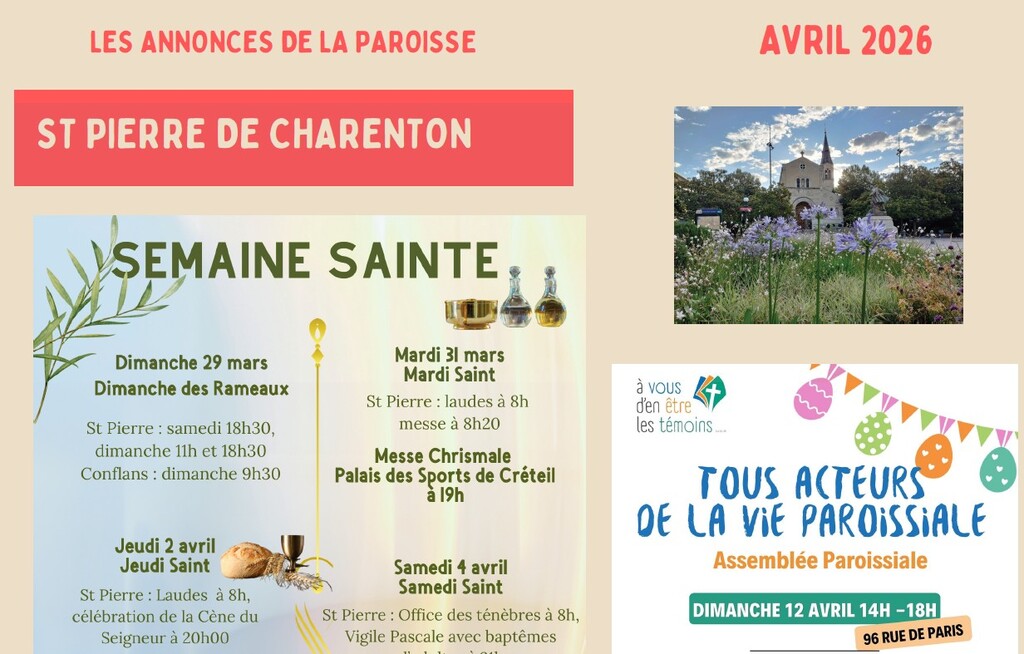 Annonces du mois d&rsquo;avril 2026