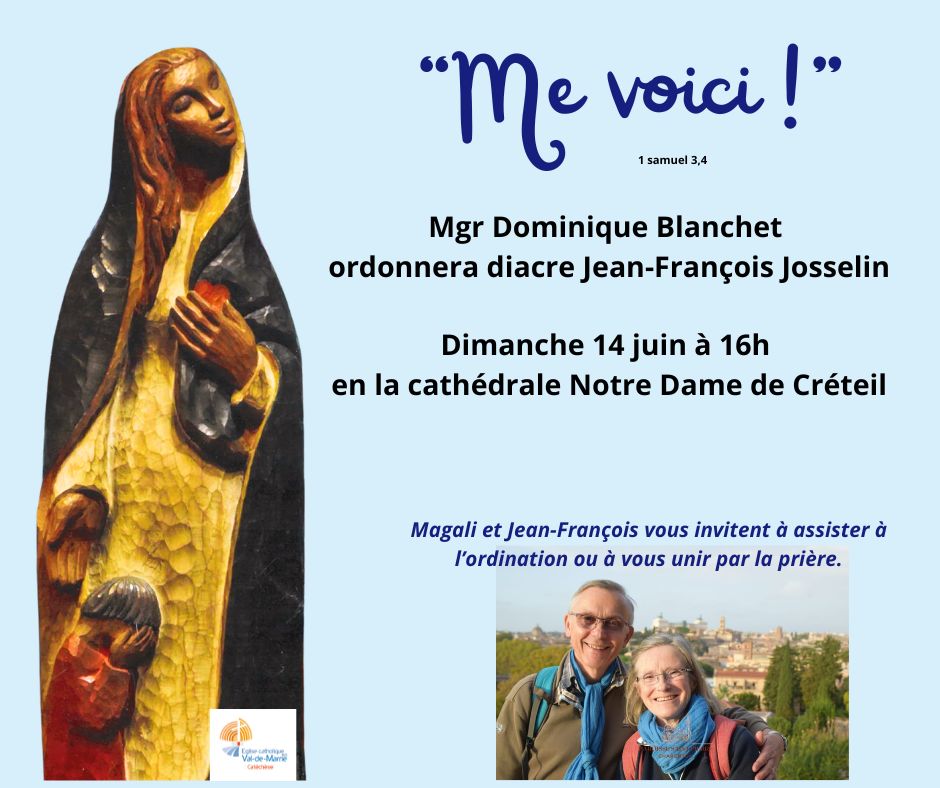 14 Juin 2026 : Ordination diaconale de Jean-François Josselin